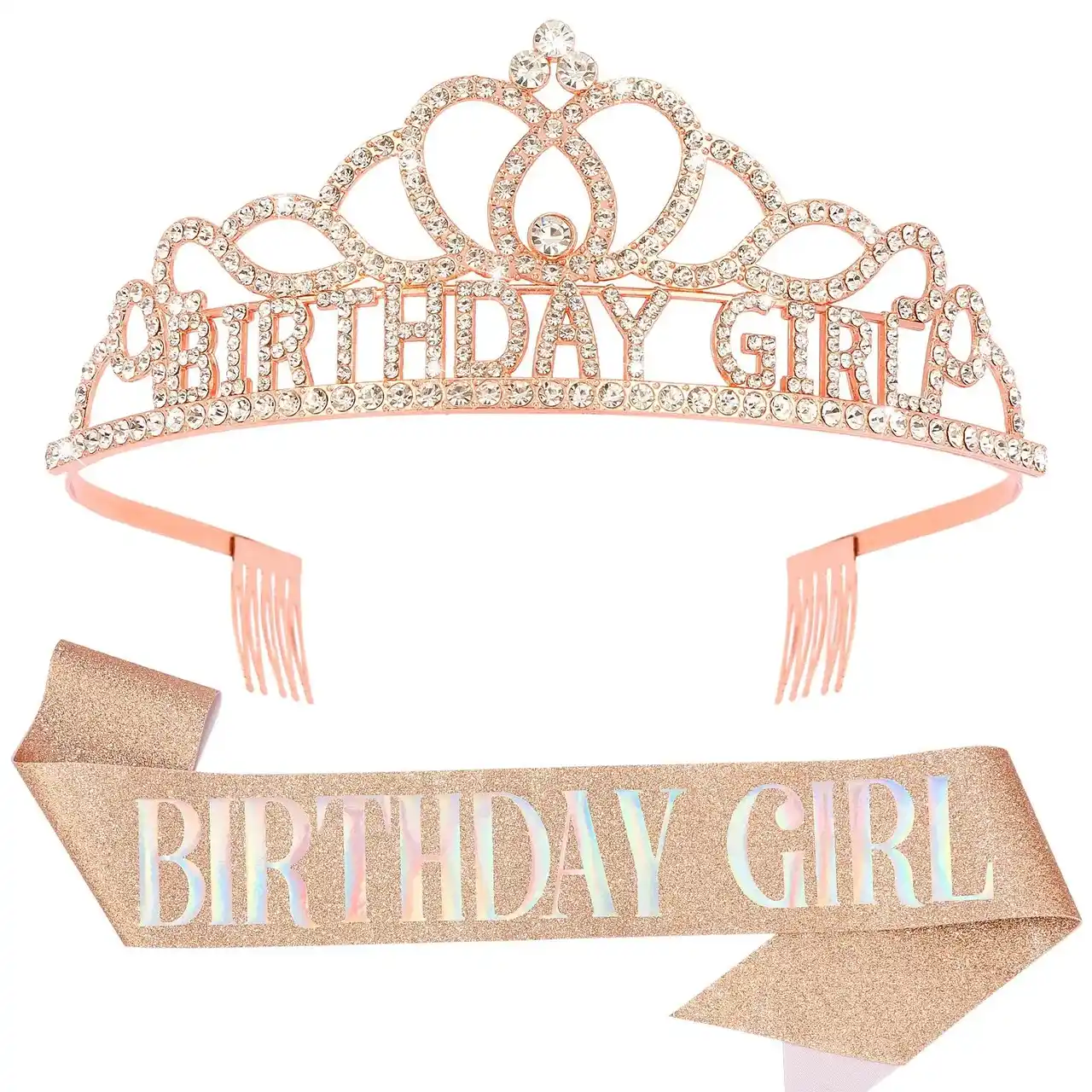 Amscan glitter birthday sash ribbon image 2