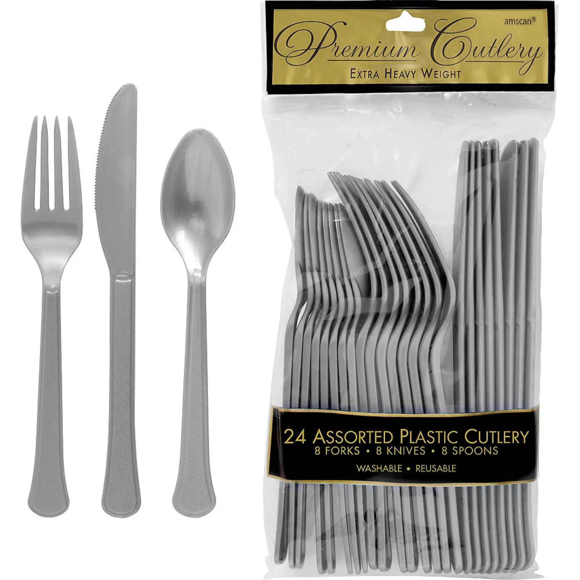 Amscan plastic cutlery party set image 3