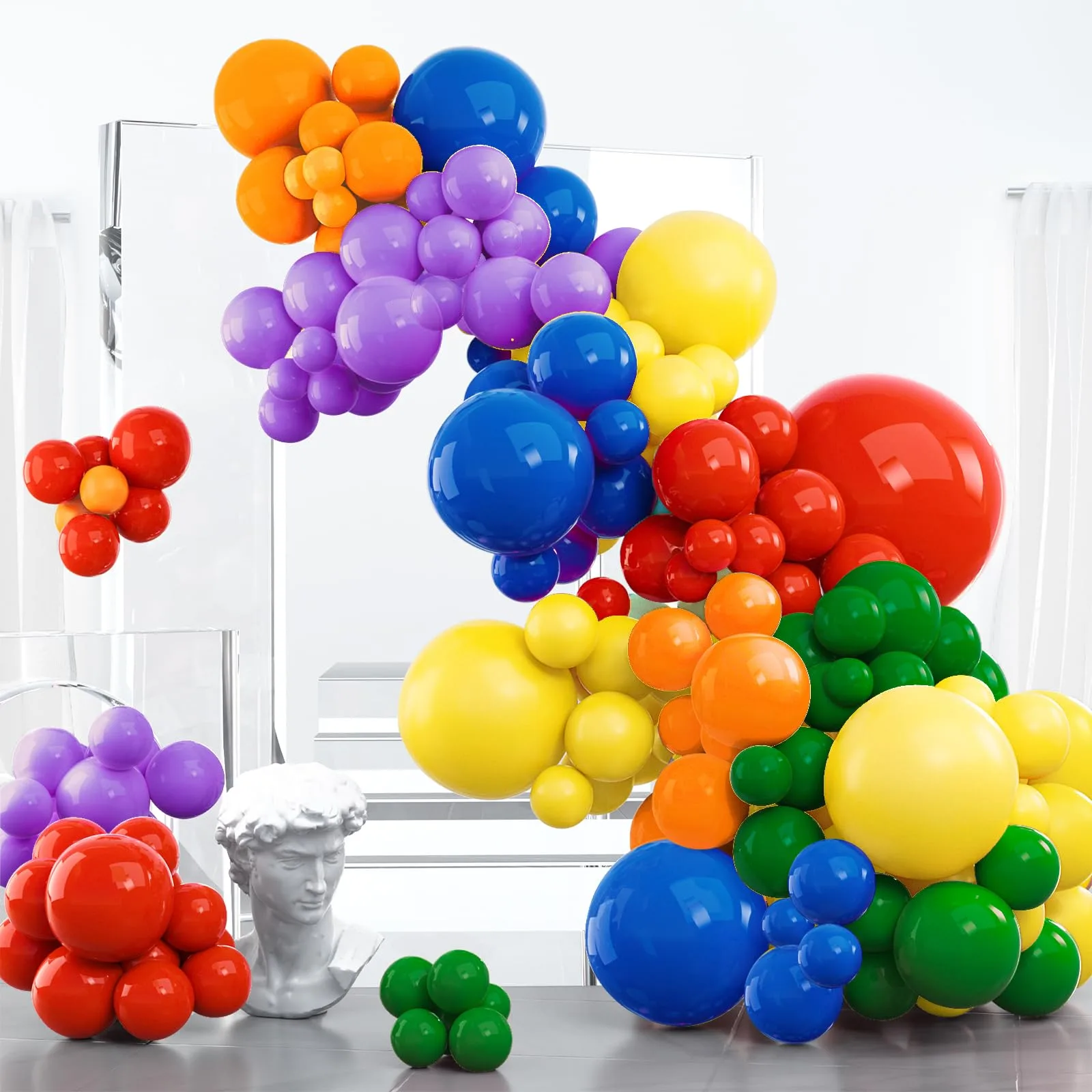 Amscan rainbow balloon garland kit image 2