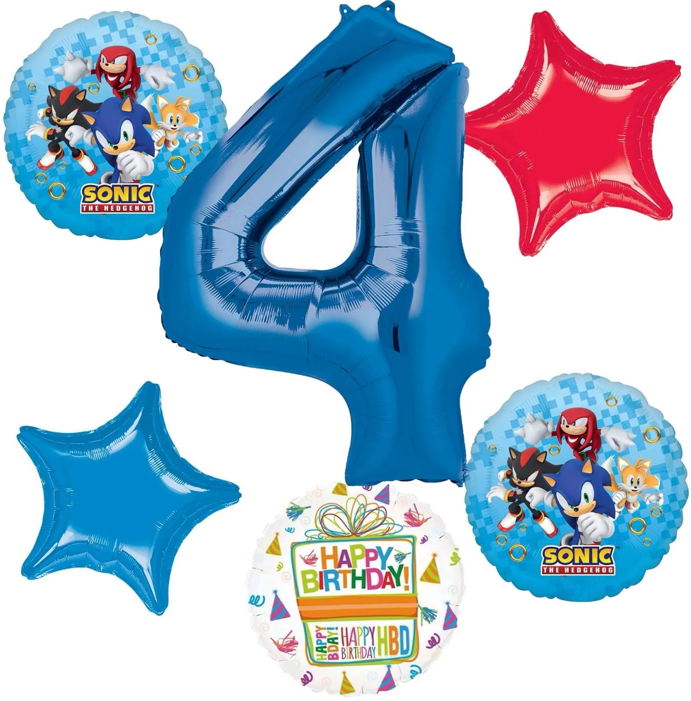 Anagram birthday foil balloon bouquet