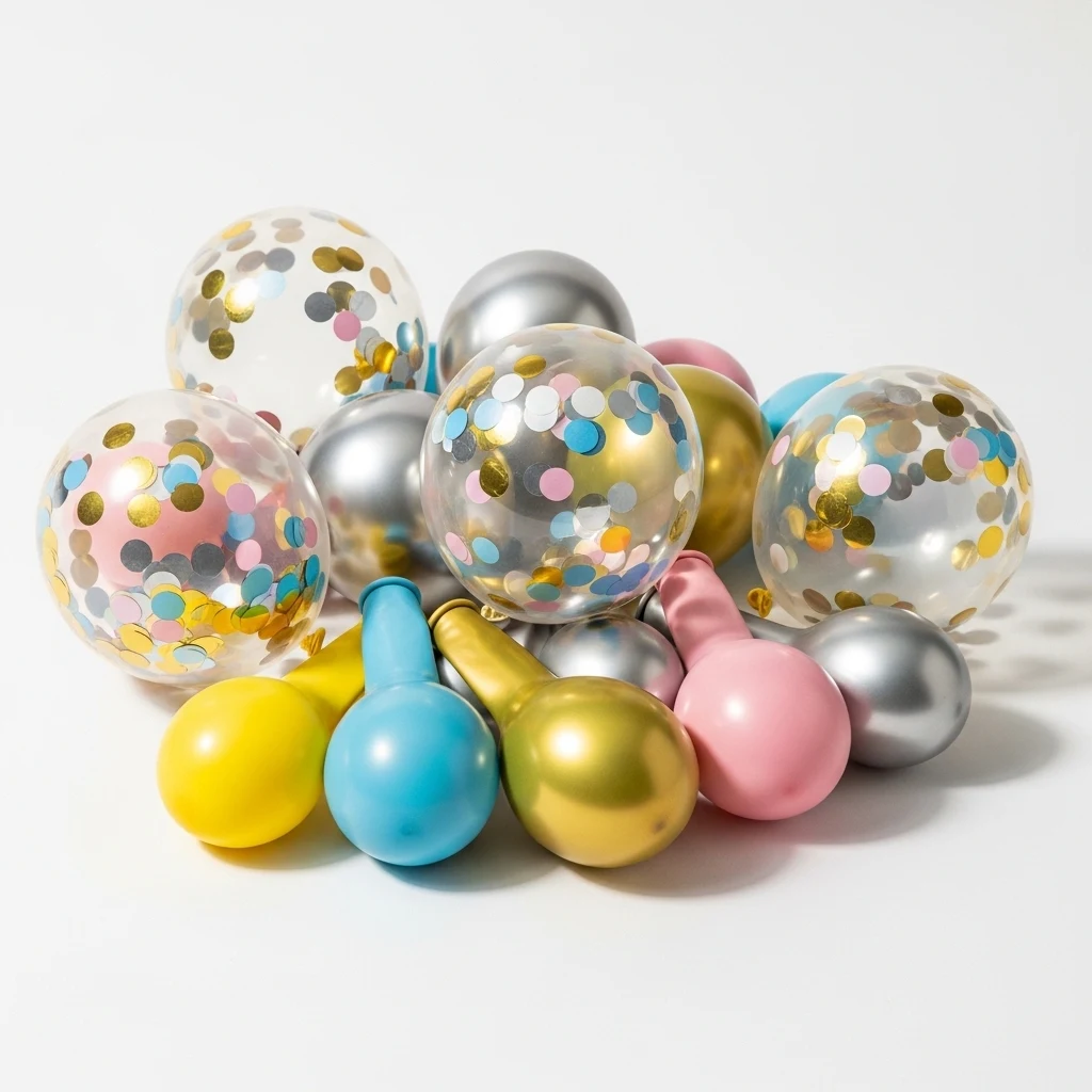 FECEDY confetti latex balloon mix image 3