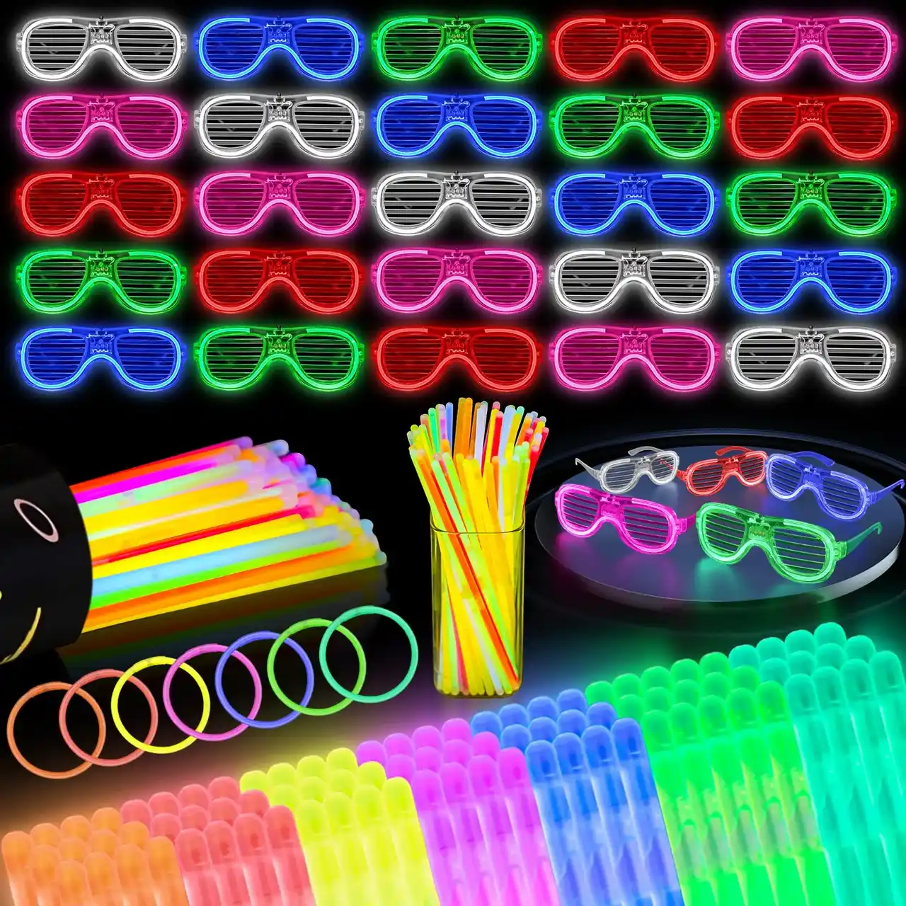 JOYIN glow party glasses neon image 2