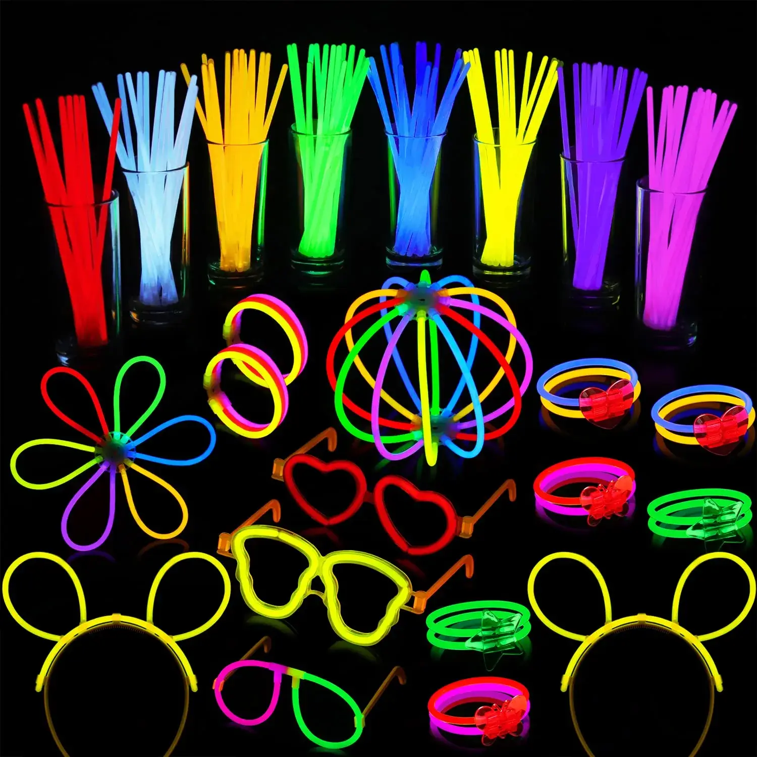 JOYIN glow party glasses neon image 3