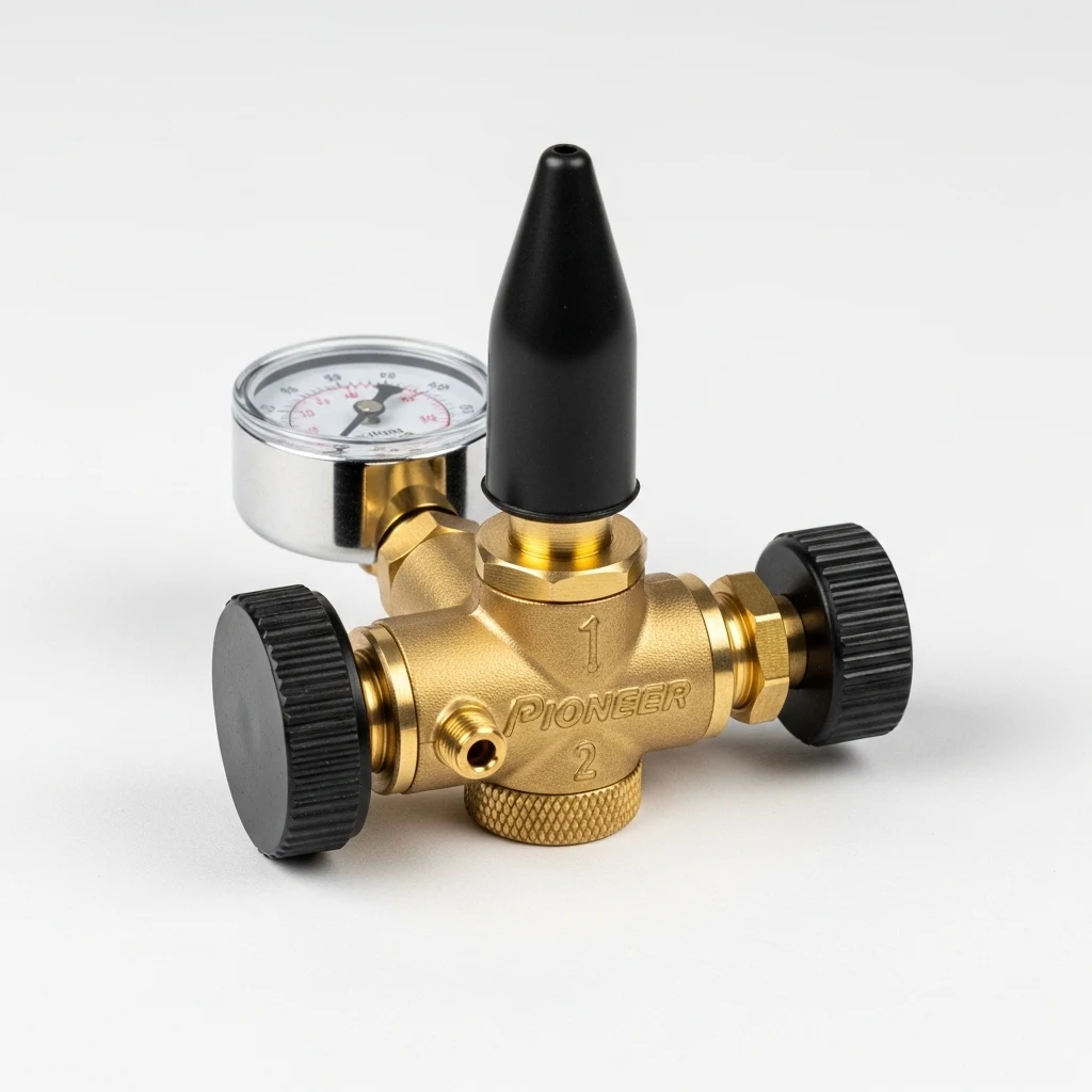 Pioneer balloon helium inflator valve